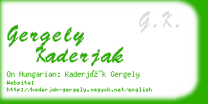 gergely kaderjak business card